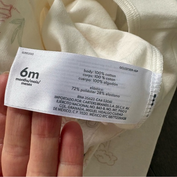 NWT Carter's Convertible Bunny Nightgown and Bonnet, 6M - Picture 7 of 11